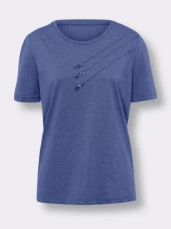 Kurzarmshirt mit Biesen