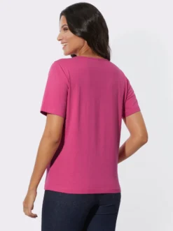 Kurzarmshirt mit Biesen im Vorderteil