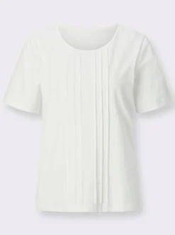 Kurzarmshirt mit Biesen im Vorderteil