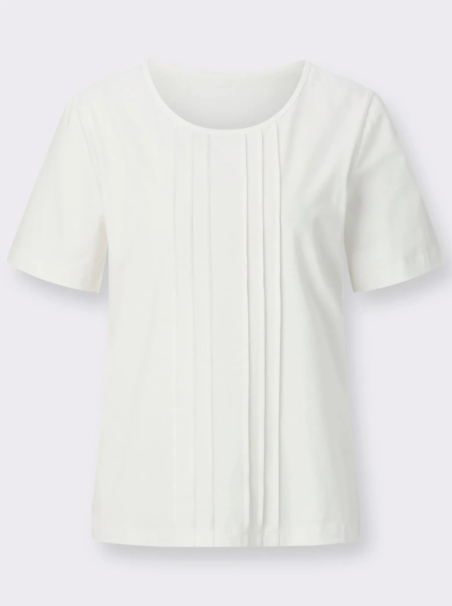 Kurzarmshirt mit Biesen im Vorderteil