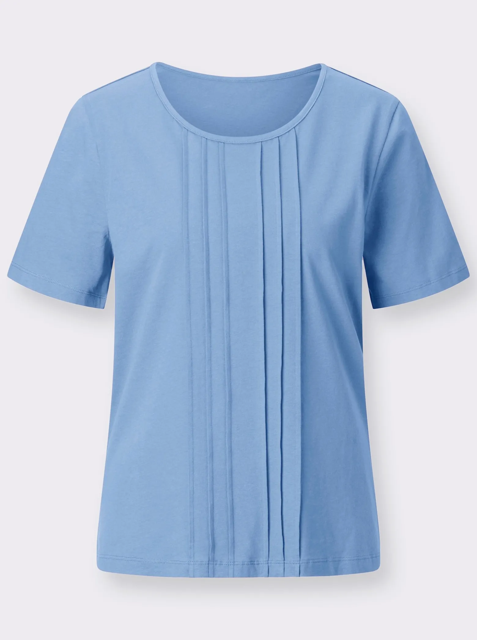 Kurzarmshirt mit Biesen im Vorderteil