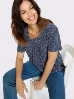 Kurzarmshirt mit Biesenpartie