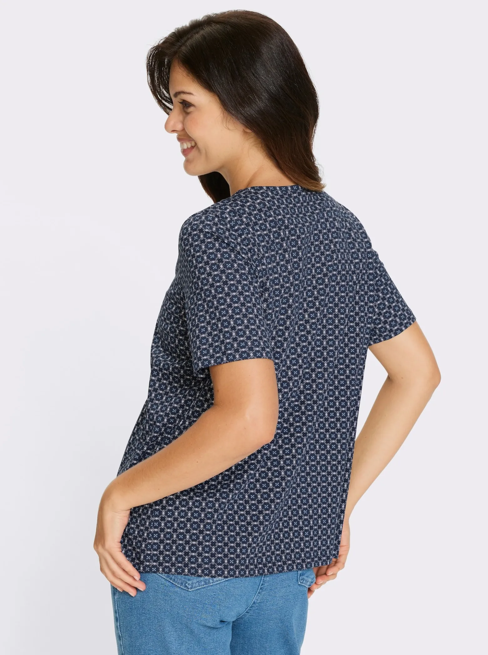 Kurzarmshirt mit Biesenpartie