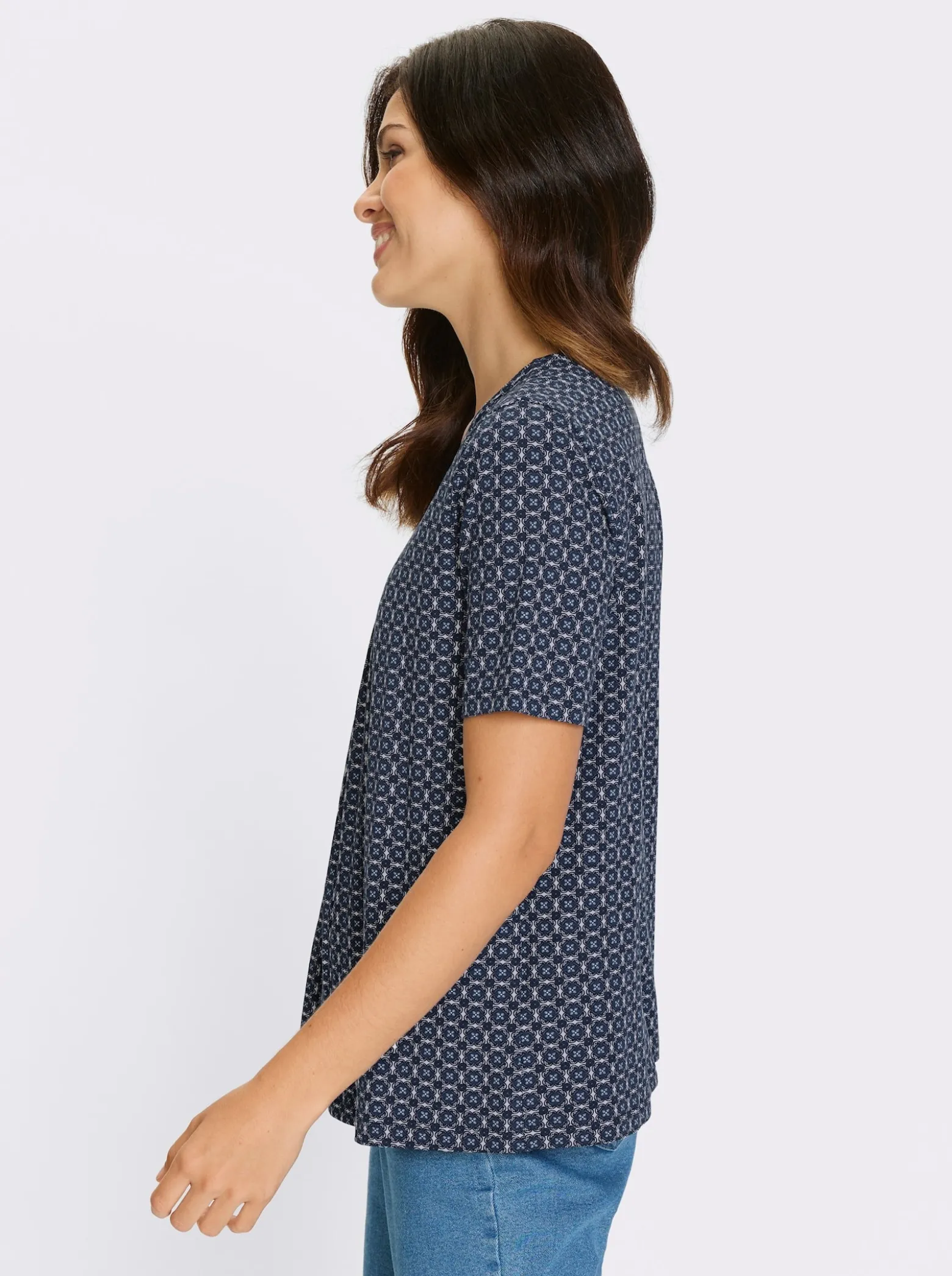 Kurzarmshirt mit Biesenpartie