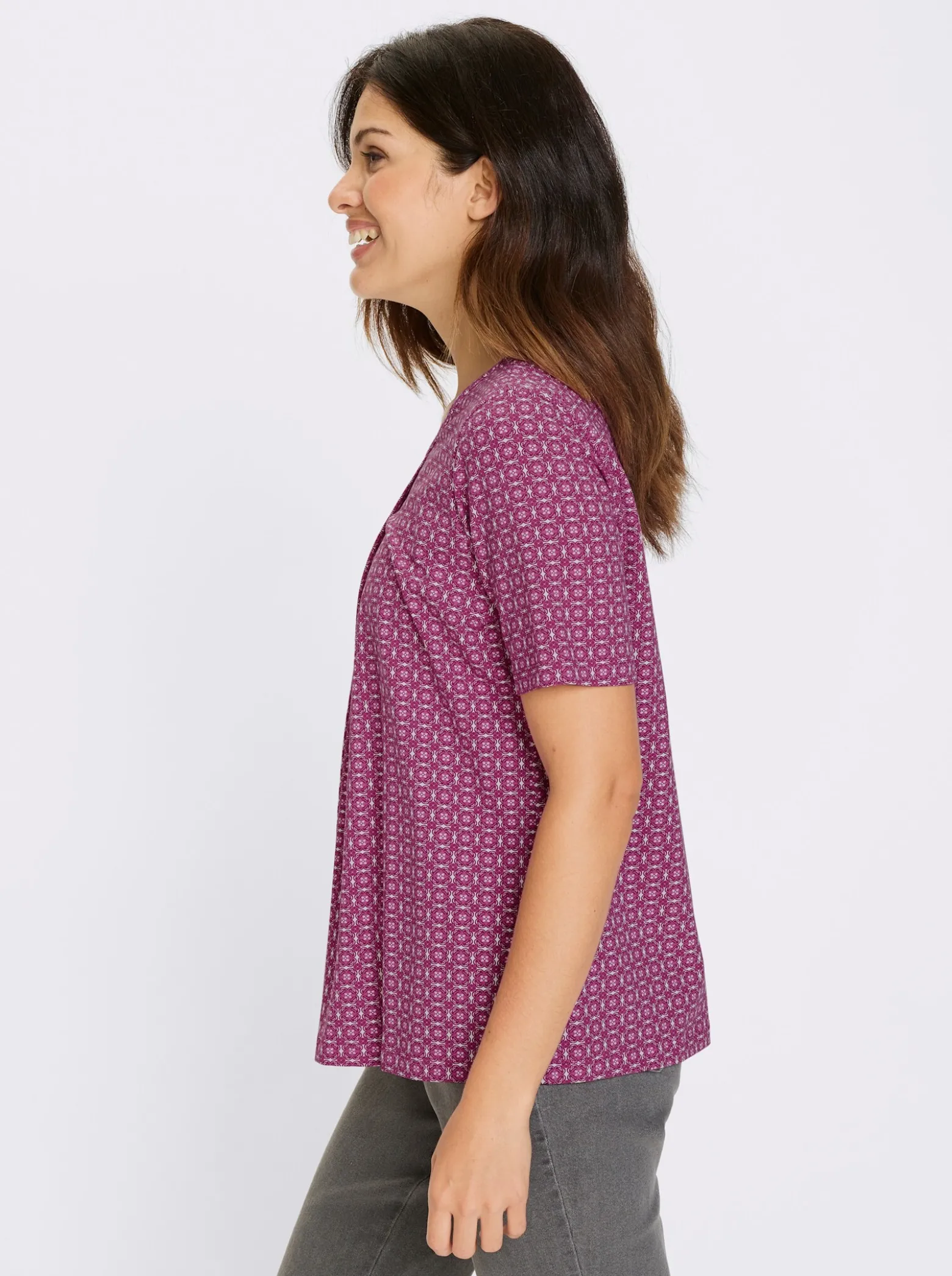 Kurzarmshirt mit Biesenpartie