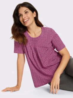 Kurzarmshirt mit Biesenpartie