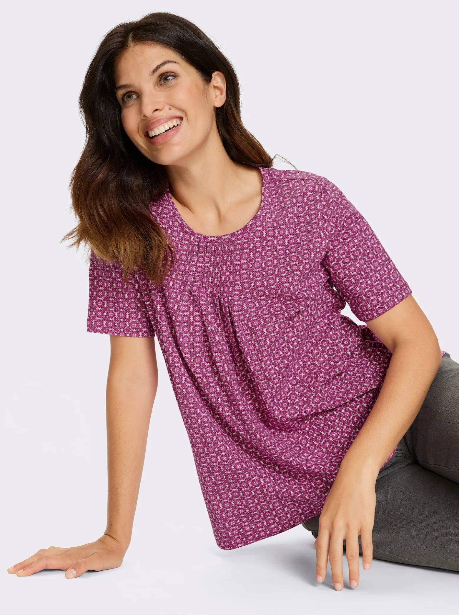 Kurzarmshirt mit Biesenpartie