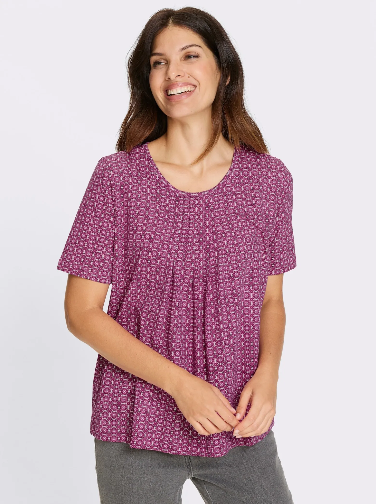 Kurzarmshirt mit Biesenpartie