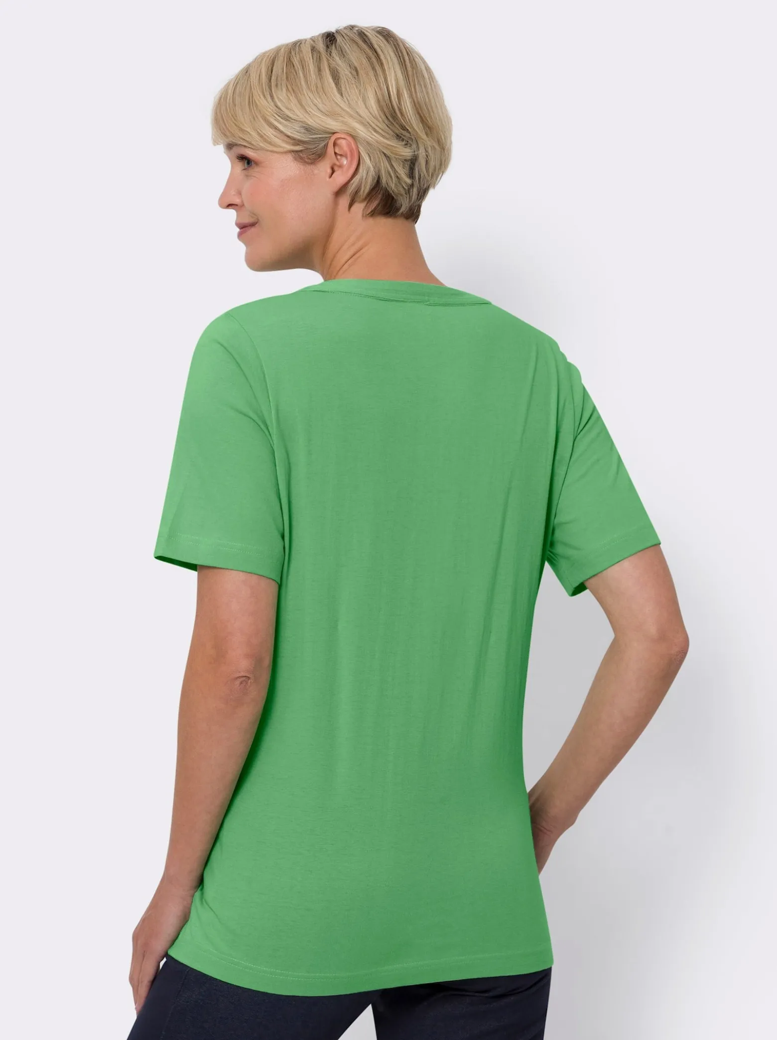 Kurzarmshirt mit Biesen-Verzierung