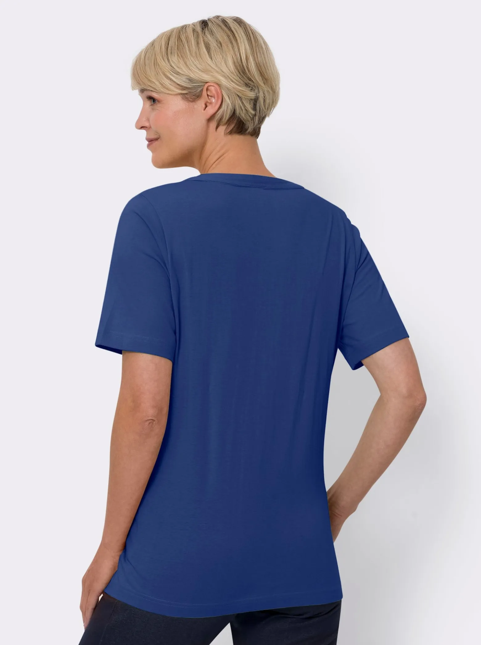 Kurzarmshirt mit Biesen-Verzierung