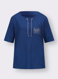 Kurzarmshirt mit Bindeband