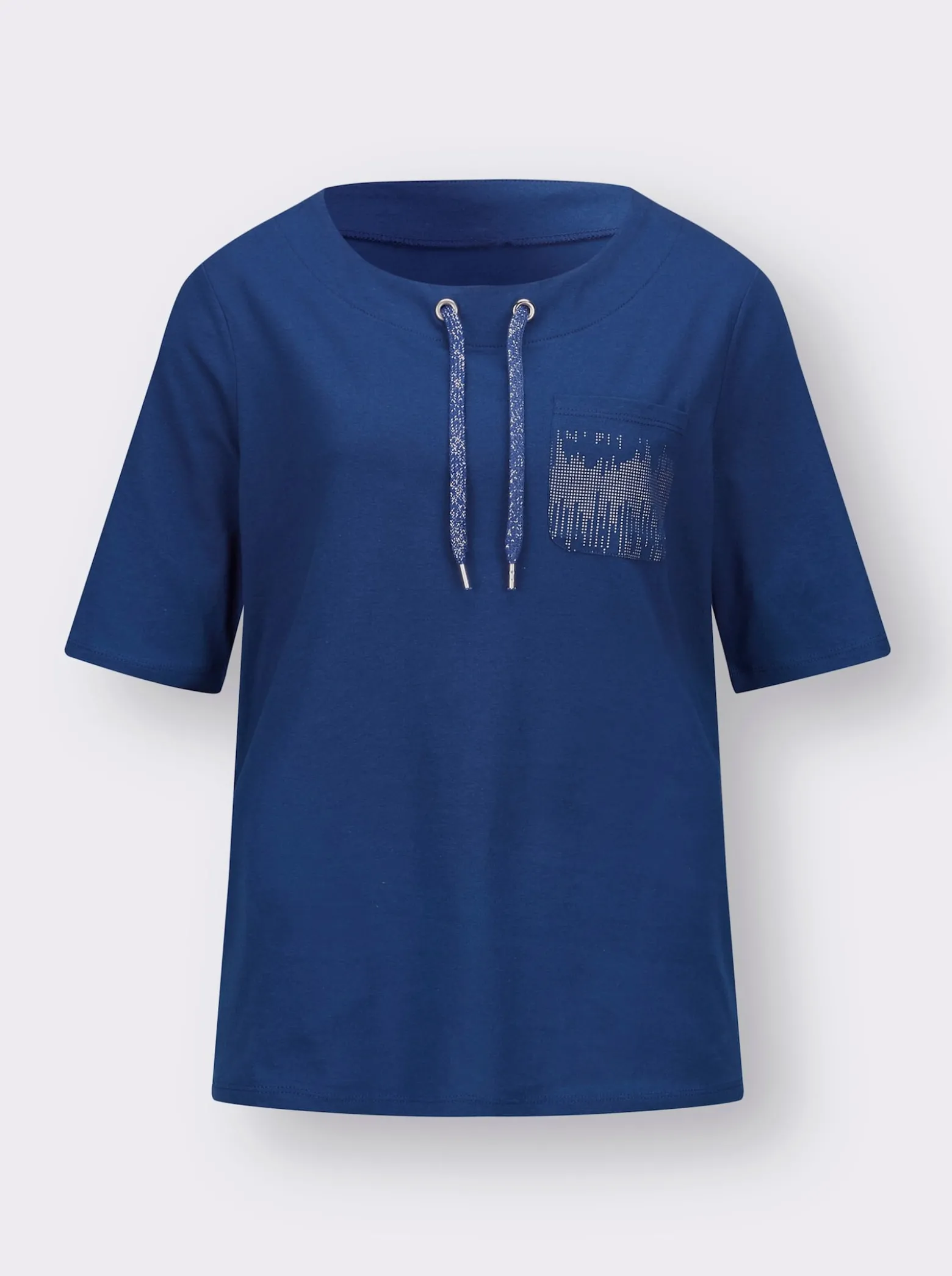 Kurzarmshirt mit Bindeband