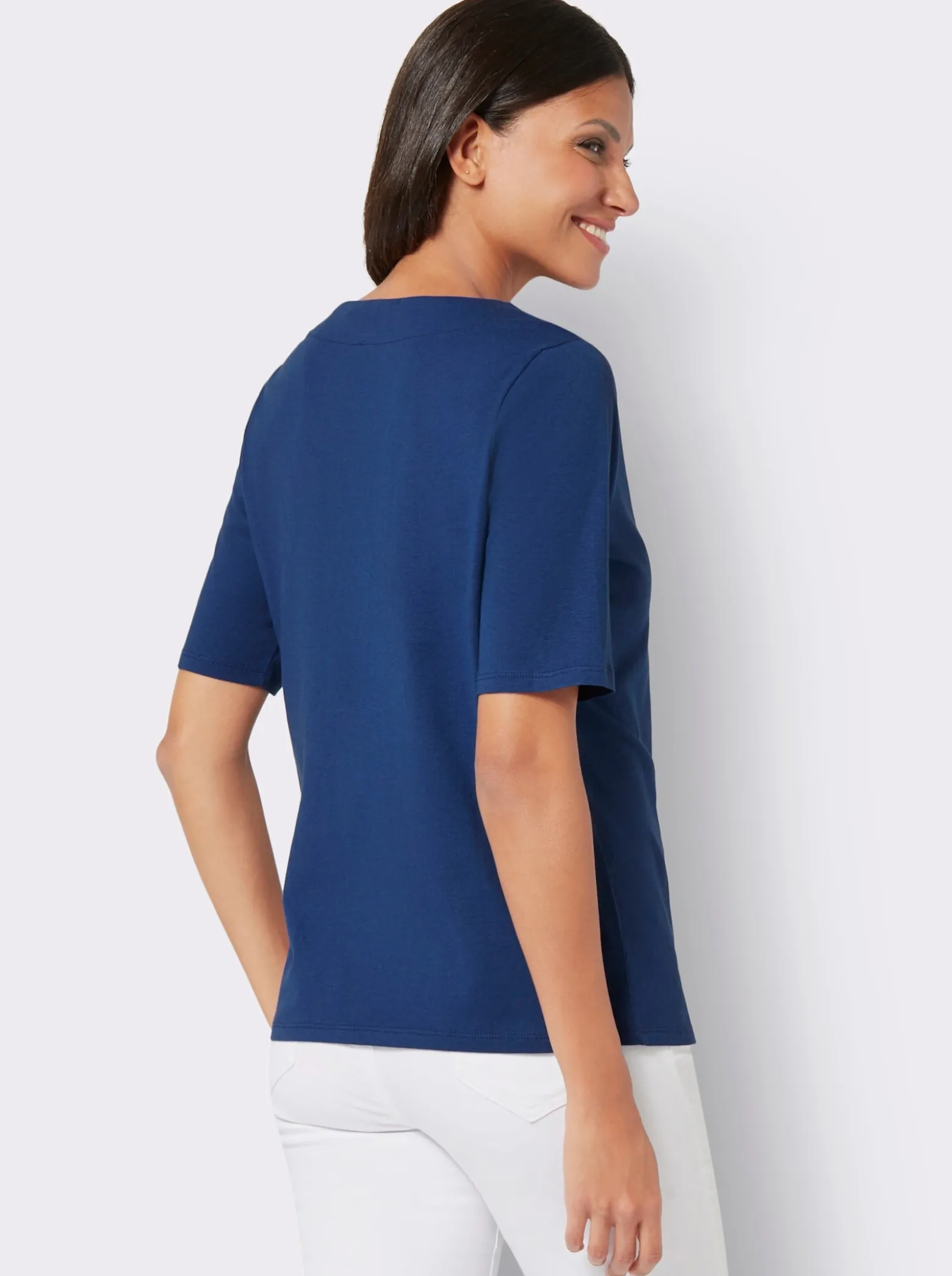 Kurzarmshirt mit Bindeband