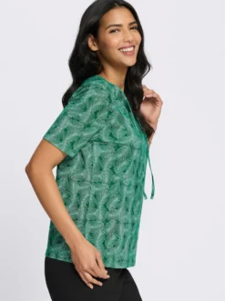 Kurzarmshirt mit Bindeband