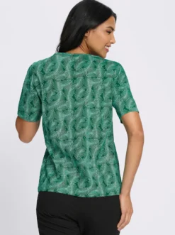 Kurzarmshirt mit Bindeband