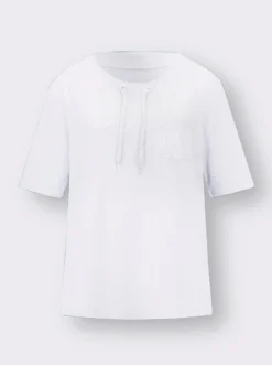 Kurzarmshirt mit Bindeband