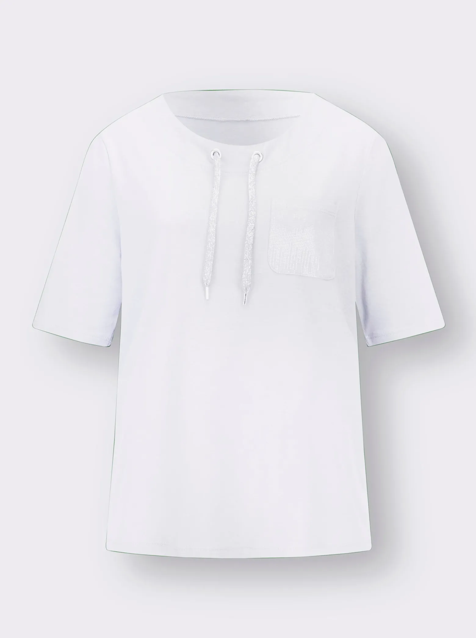 Kurzarmshirt mit Bindeband