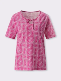 Kurzarmshirt mit Bindeband