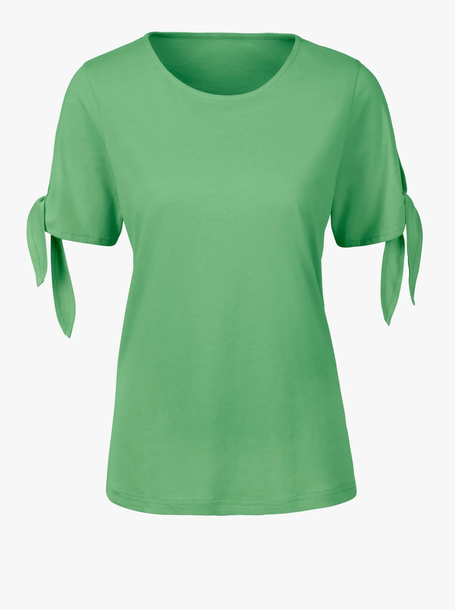 Kurzarmshirt mit Bindeband am Ärmel