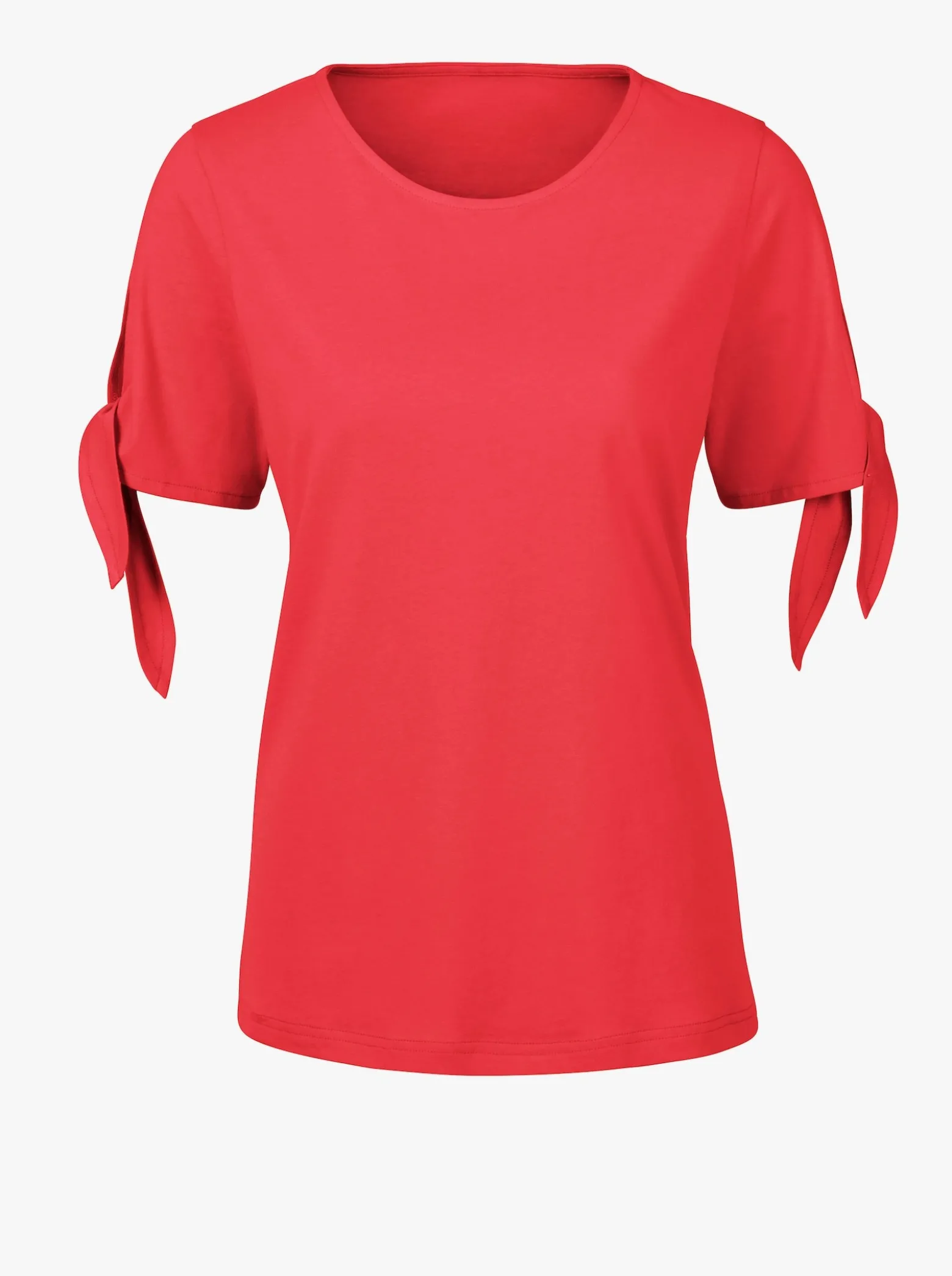 Kurzarmshirt mit Bindeband am Ärmel