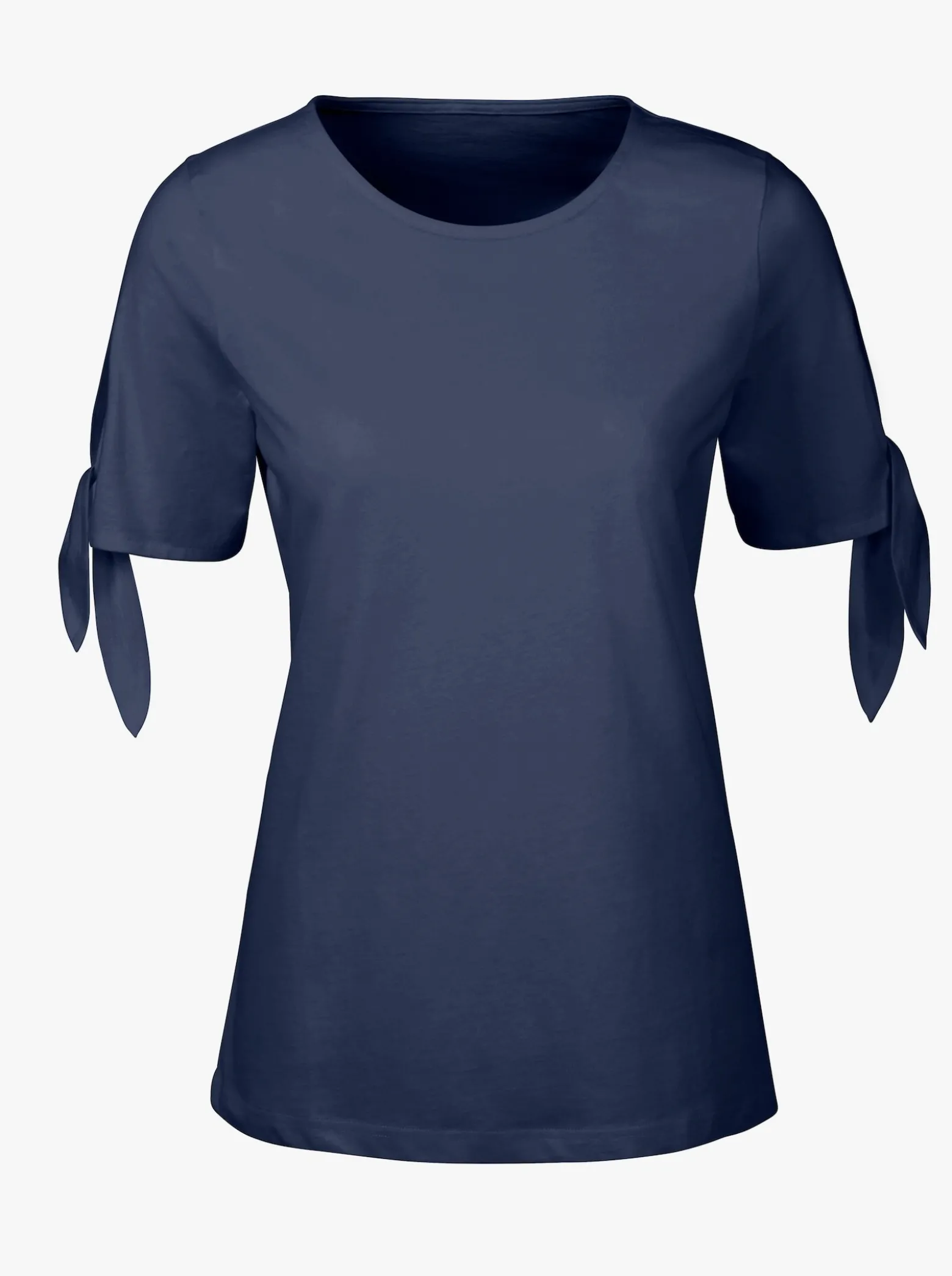 Kurzarmshirt mit Bindeband am Ärmel
