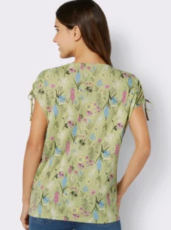 Kurzarmshirt mit Bindebändern, bedruckt