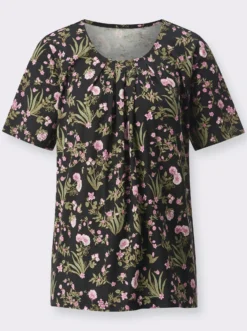 Kurzarmshirt mit Blümchenmuster
