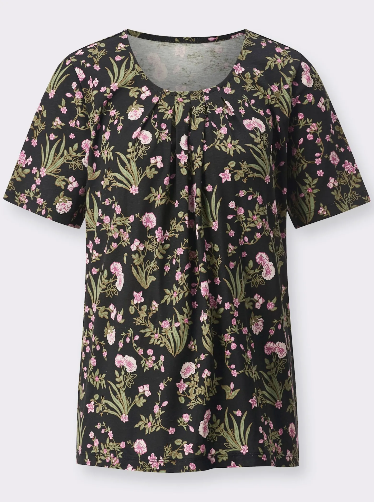 Kurzarmshirt mit Blümchenmuster