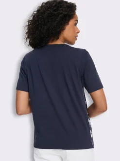 Kurzarmshirt mit Blüten-Druck