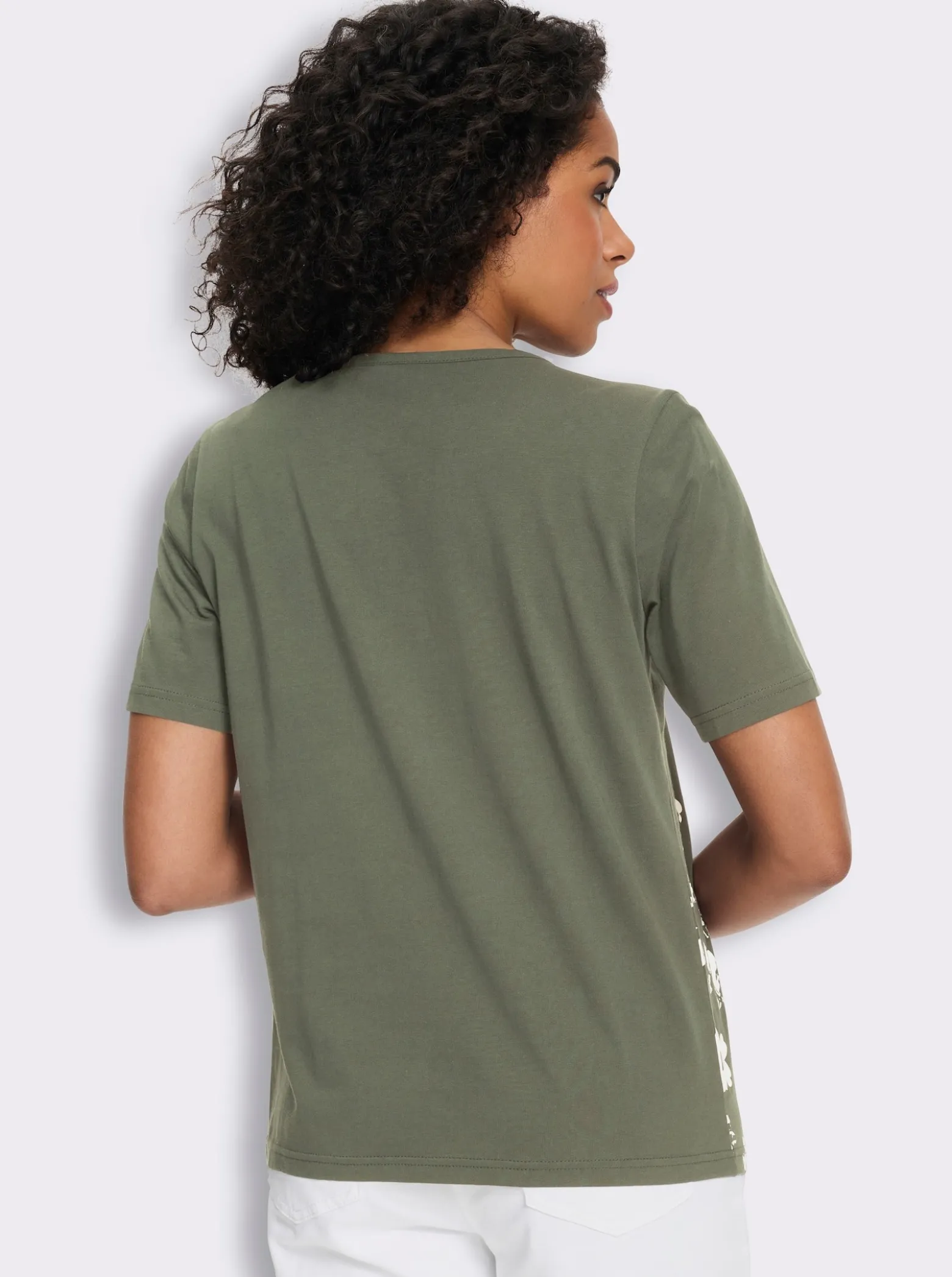 Kurzarmshirt mit Blüten-Druck