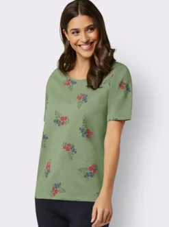 Kurzarmshirt mit Blütendruck