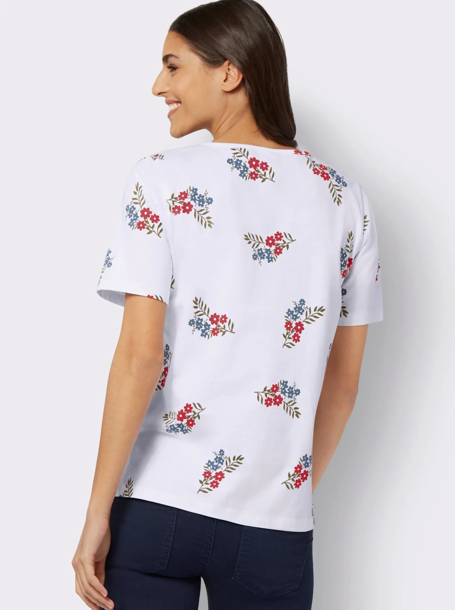 Kurzarmshirt mit Blütendruck
