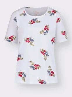 Kurzarmshirt mit Blütendruck
