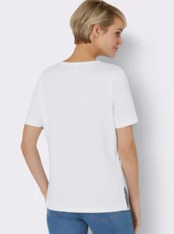 Kurzarmshirt mit Blumen-Druck