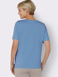 Kurzarmshirt mit Blumen-Druck
