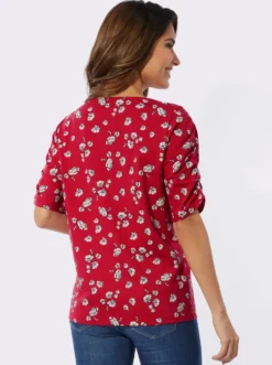 Kurzarmshirt mit Blumenmuster
