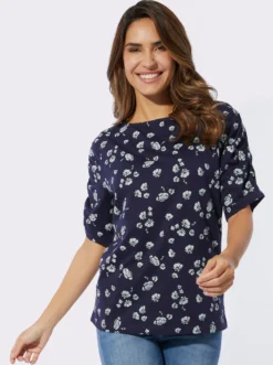 Kurzarmshirt mit Blumenmuster