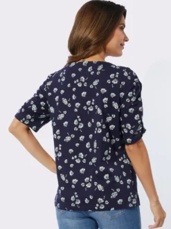 Kurzarmshirt mit Blumenmuster