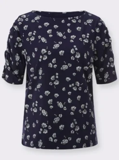Kurzarmshirt mit Blumenmuster