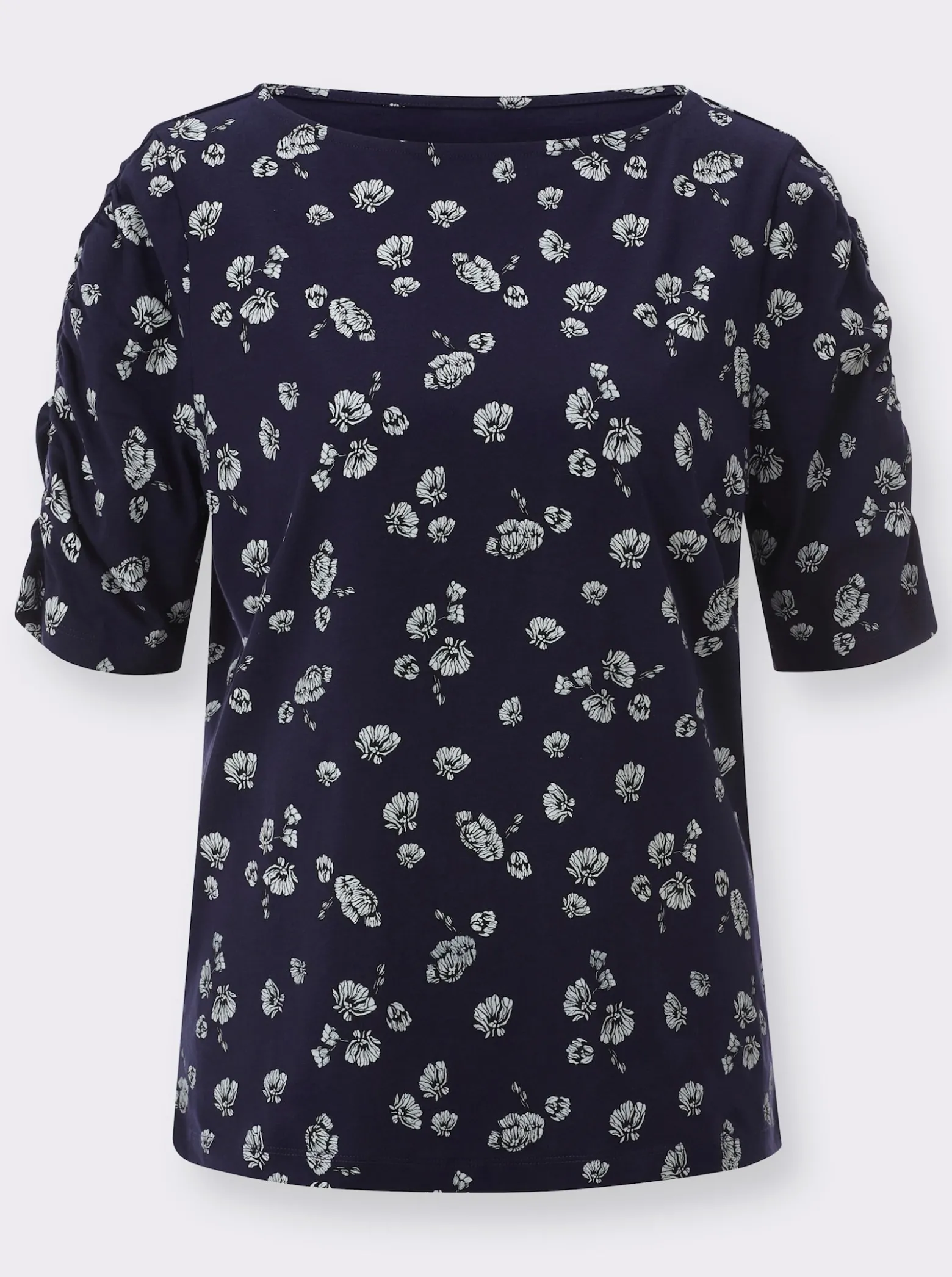 Kurzarmshirt mit Blumenmuster