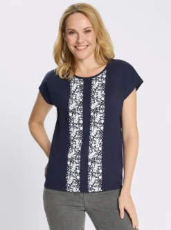 Kurzarmshirt mit Blumenmuster