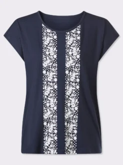 Kurzarmshirt mit Blumenmuster
