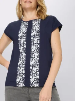 Kurzarmshirt mit Blumenmuster