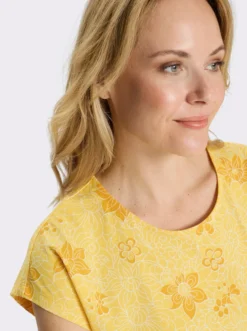 Kurzarmshirt mit Blumenprint