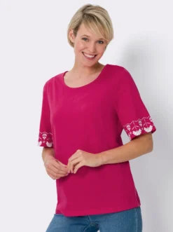 Kurzarmshirt mit Bordüren-Druck