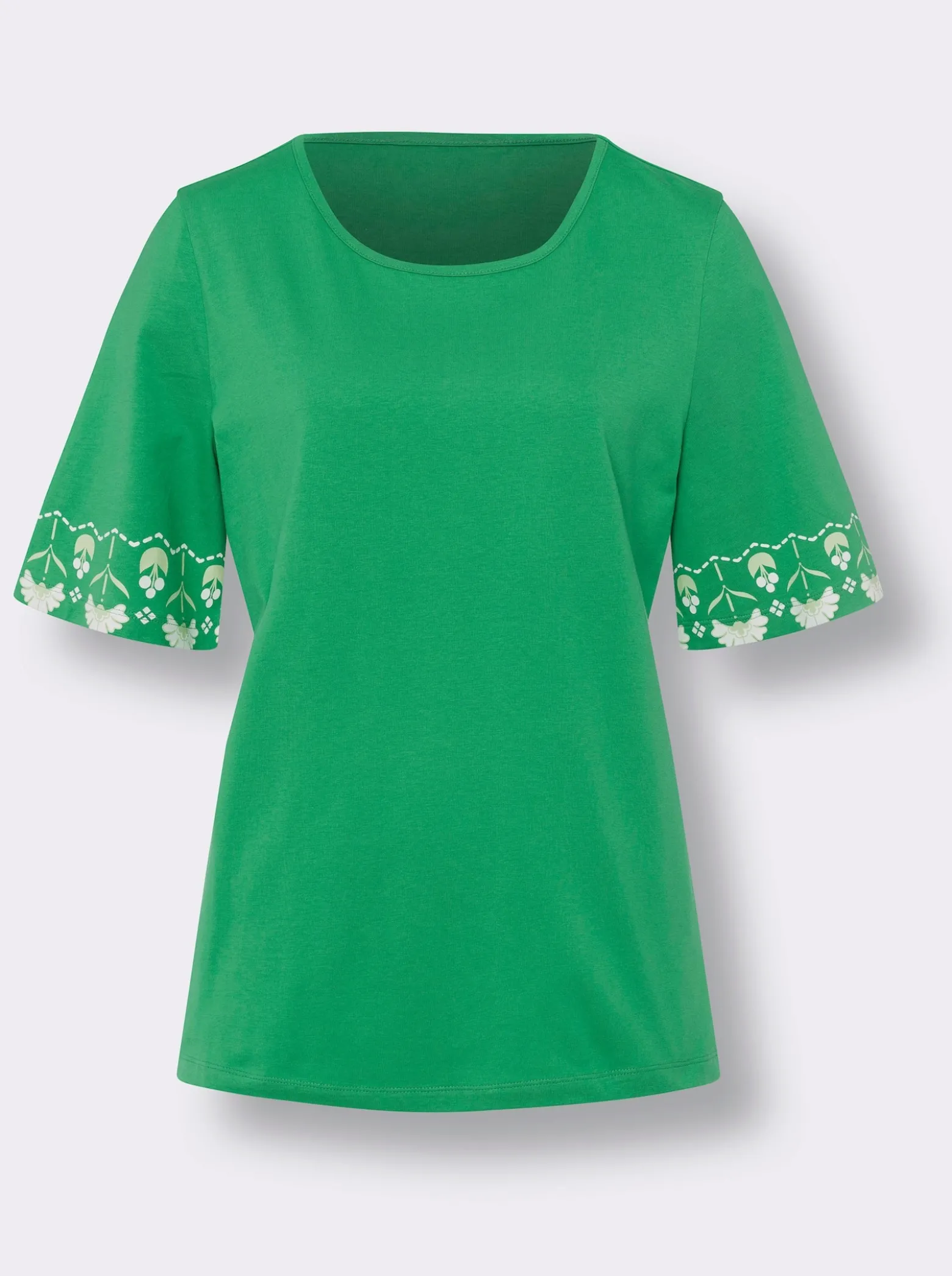Kurzarmshirt mit Bordüren-Druck