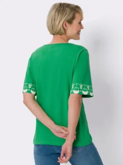 Kurzarmshirt mit Bordüren-Druck
