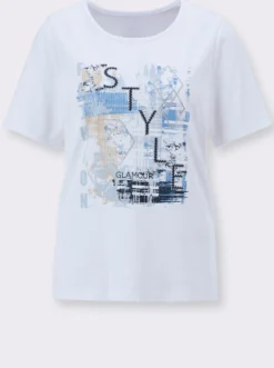 Kurzarmshirt mit Buchstaben-Druck