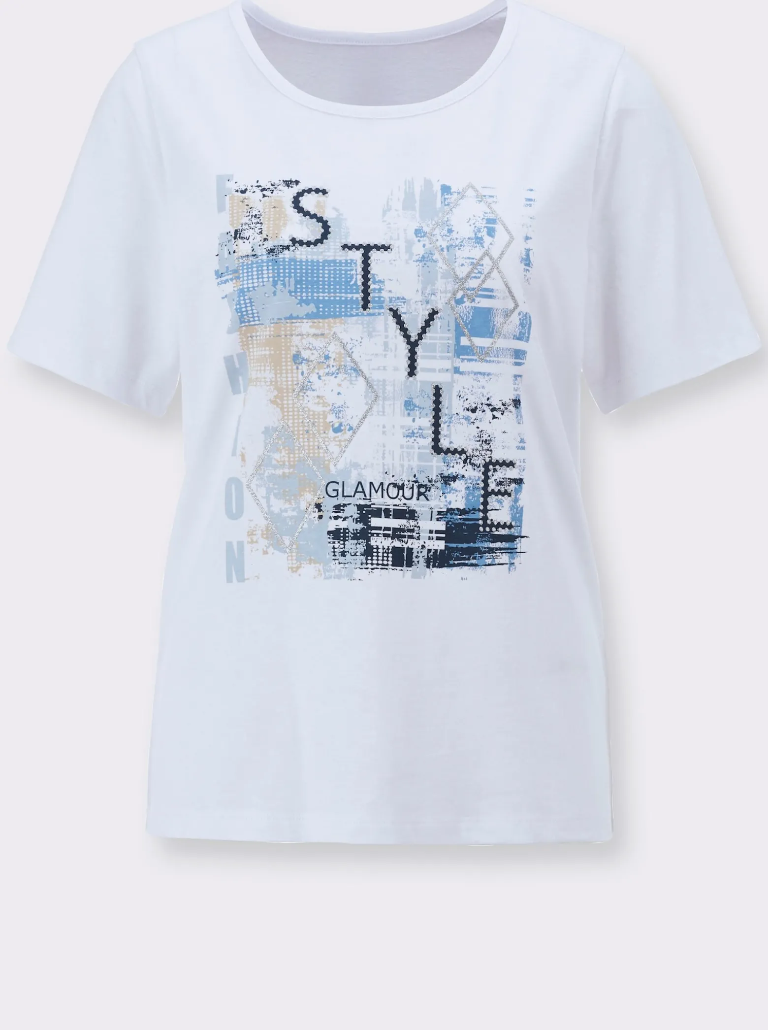Kurzarmshirt mit Buchstaben-Druck