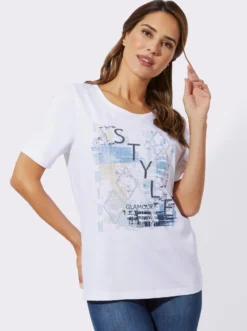 Kurzarmshirt mit Buchstaben-Druck